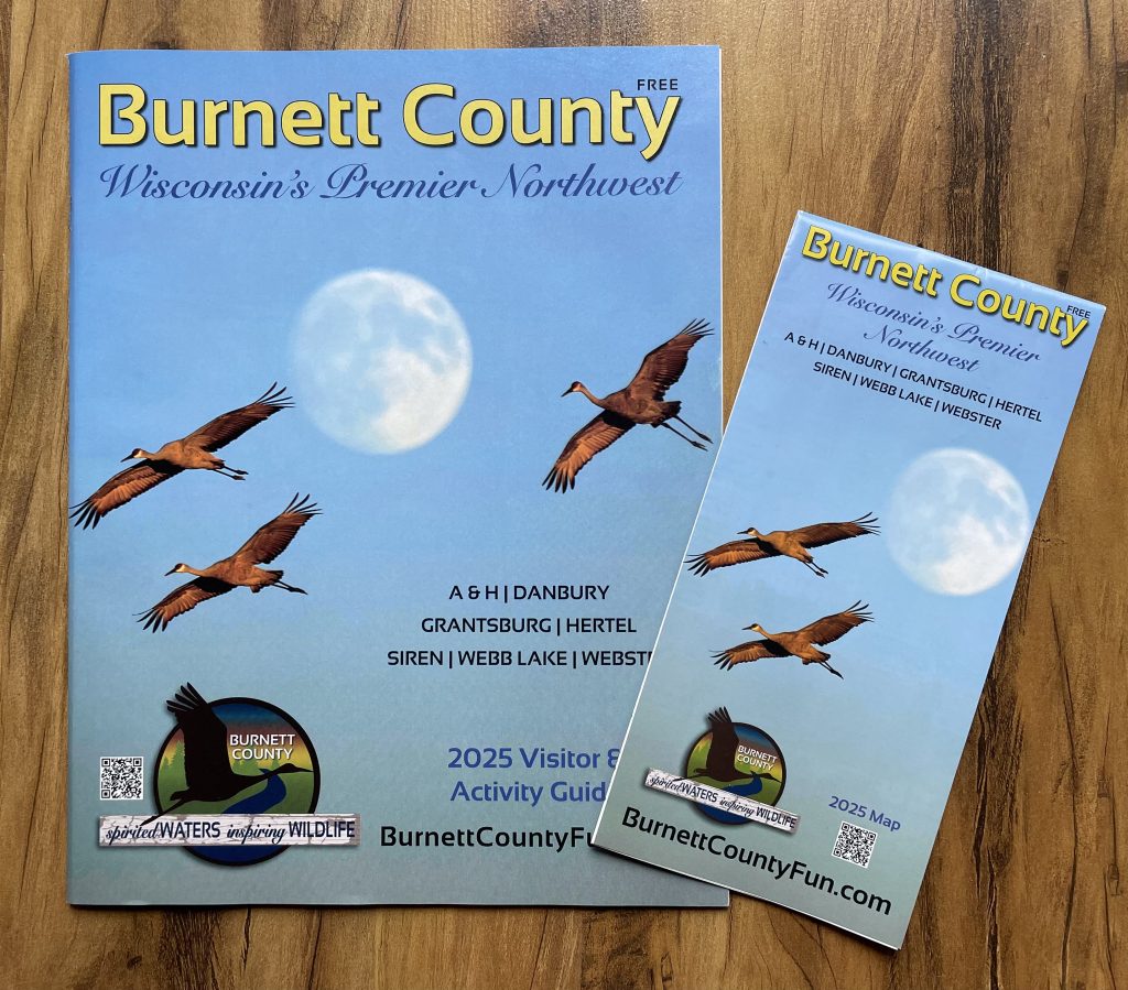 Yellow River Advertising and Design, McGregor, MN, 2025 Burnett County visitor/activity guide and map
