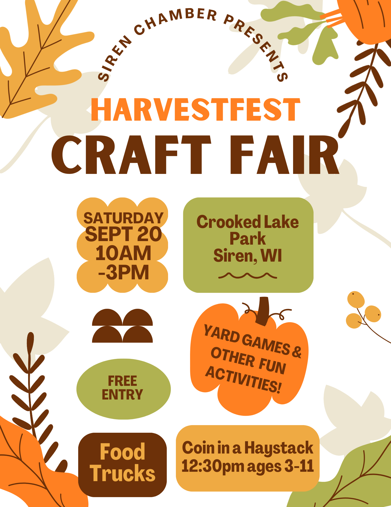 Festive Playful Green and Brown Geometric Fall Festival Flyer (4)